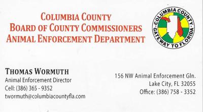 Columbia County Board of County Commissioners Animal Enforcement Department